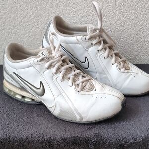 Nike White and Gray Air Cushion Athletic Shoes